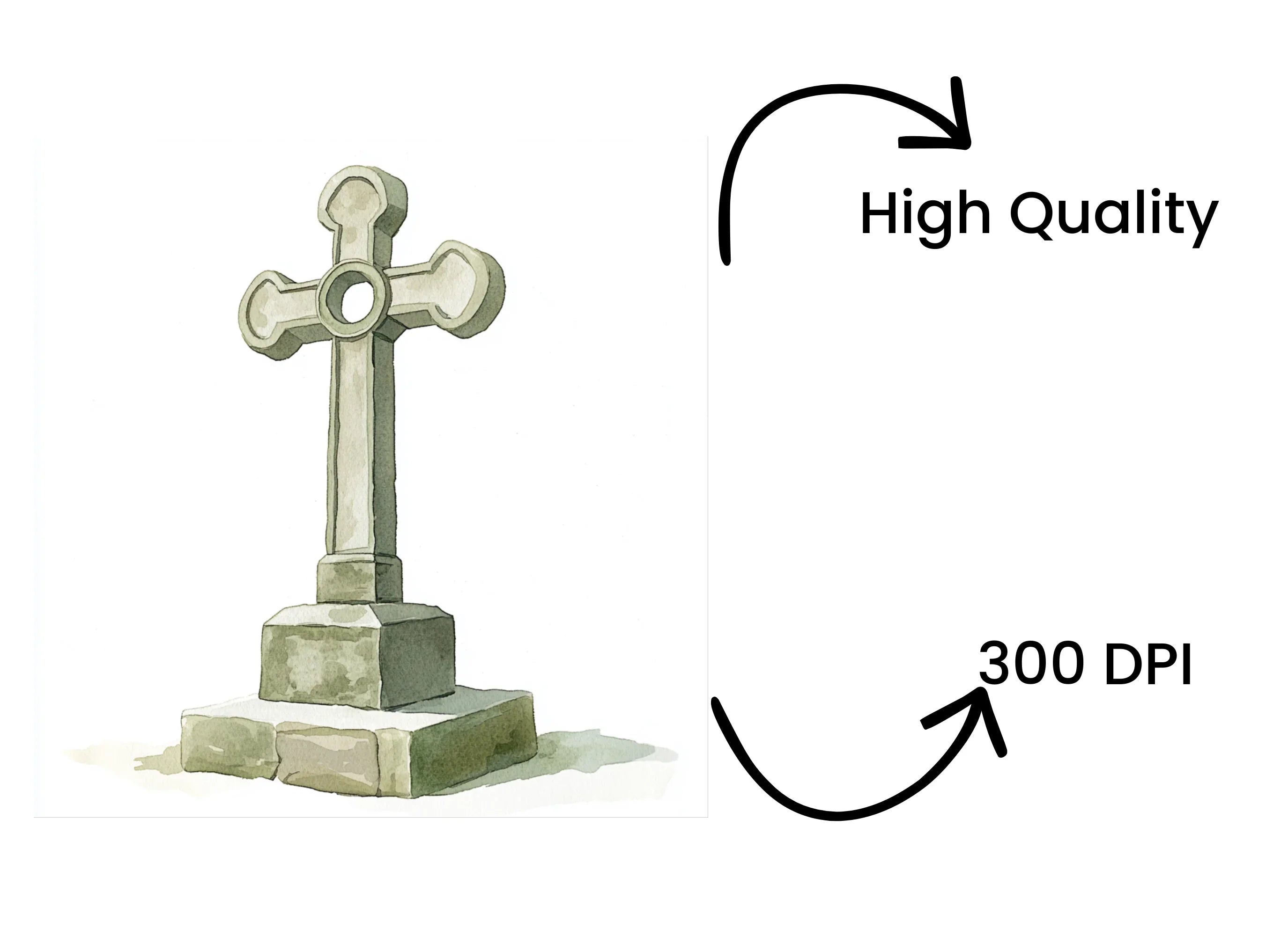 Celtic Cross Gravestone Clipart Bundle