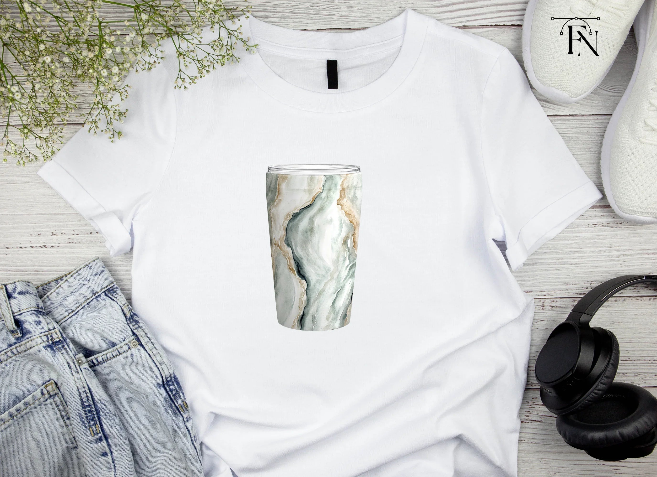 Marble Tumbler Designs Clipart Bundle