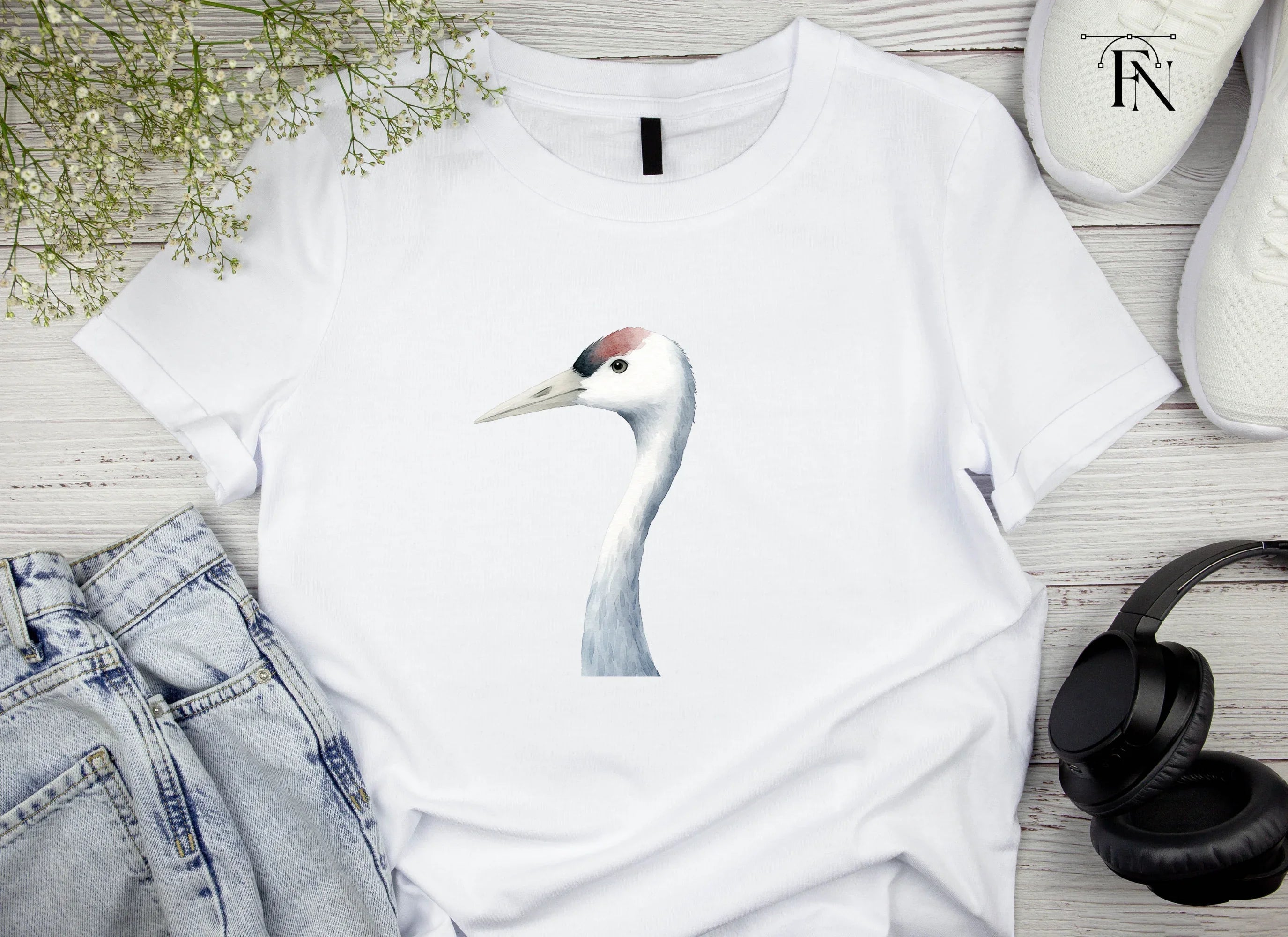 Elegant Crane Bird Head Clipart Bundle