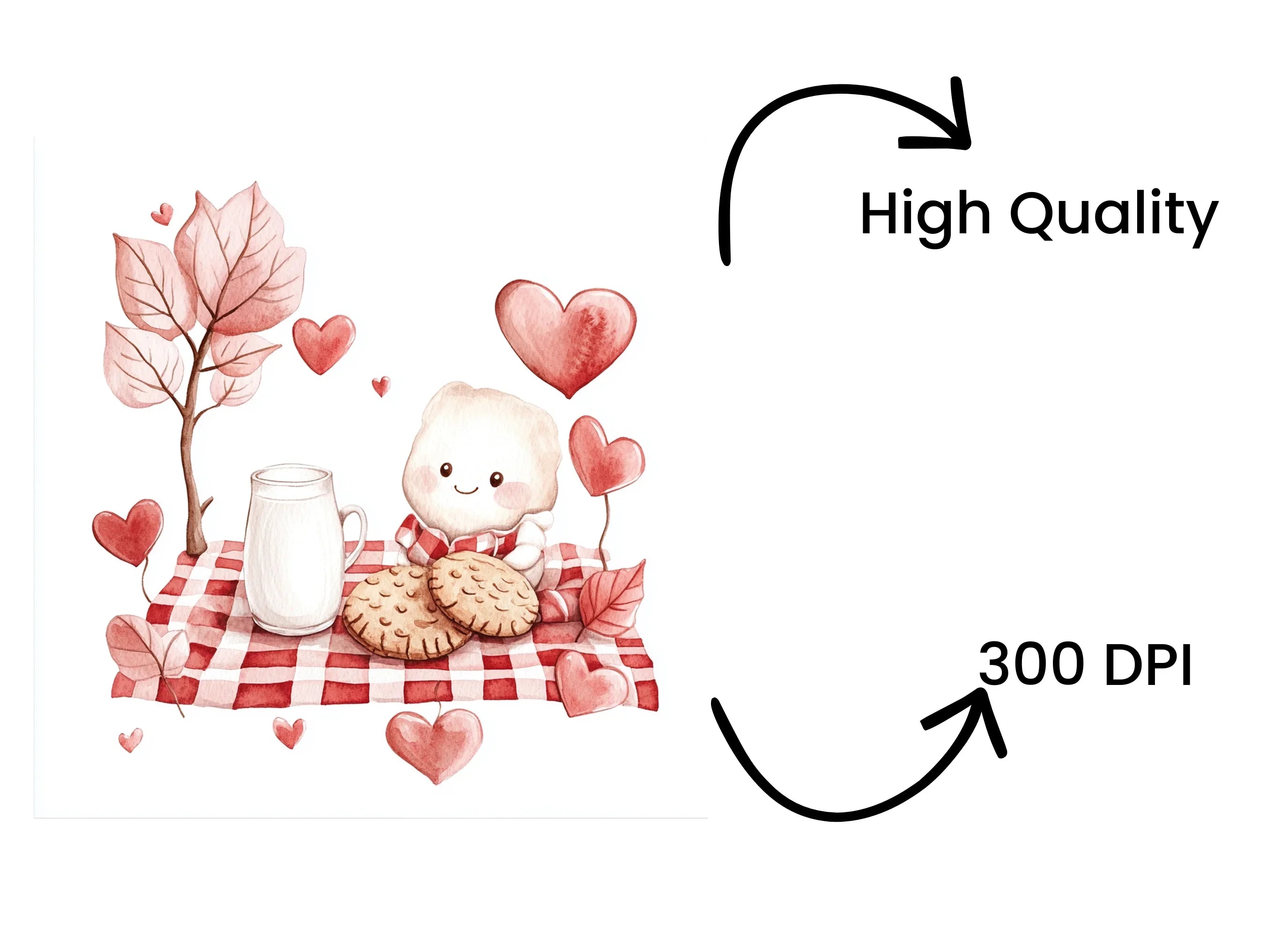 Cute Valentine Day Picnic Clipart Bundle