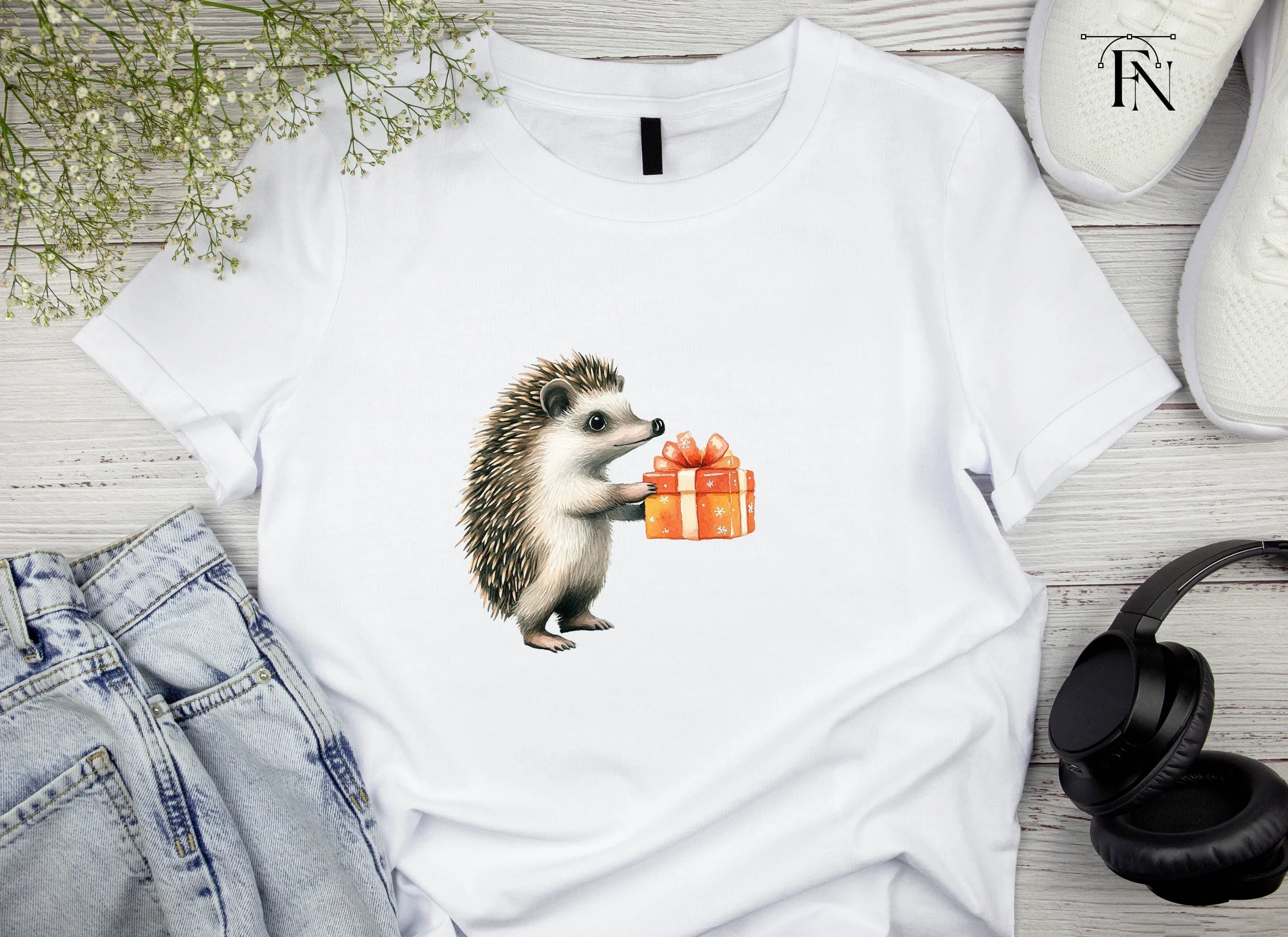 Cute Hedgehog Gift Clipart Bundle