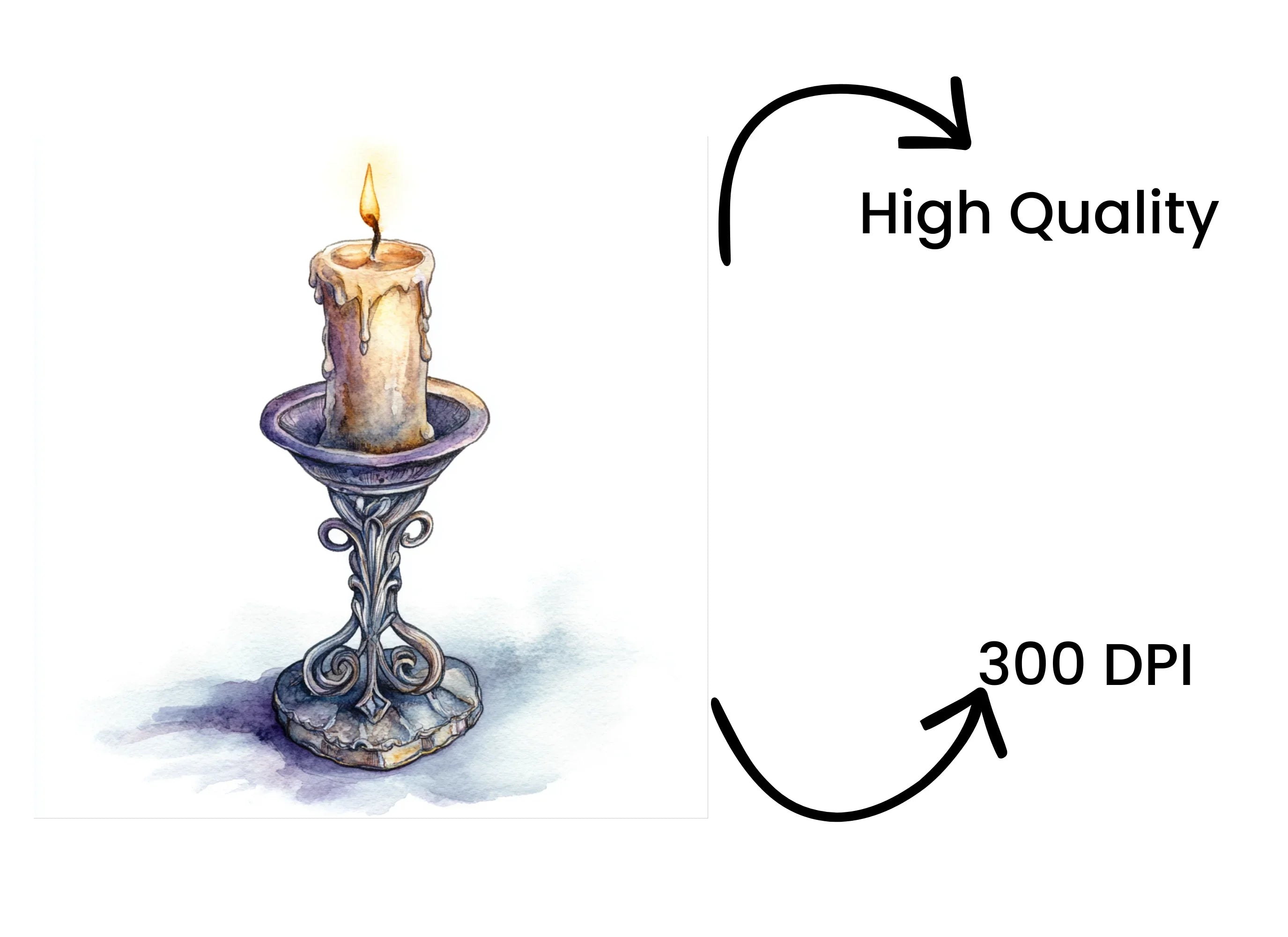 Elegant Candle Clipart Bundle
