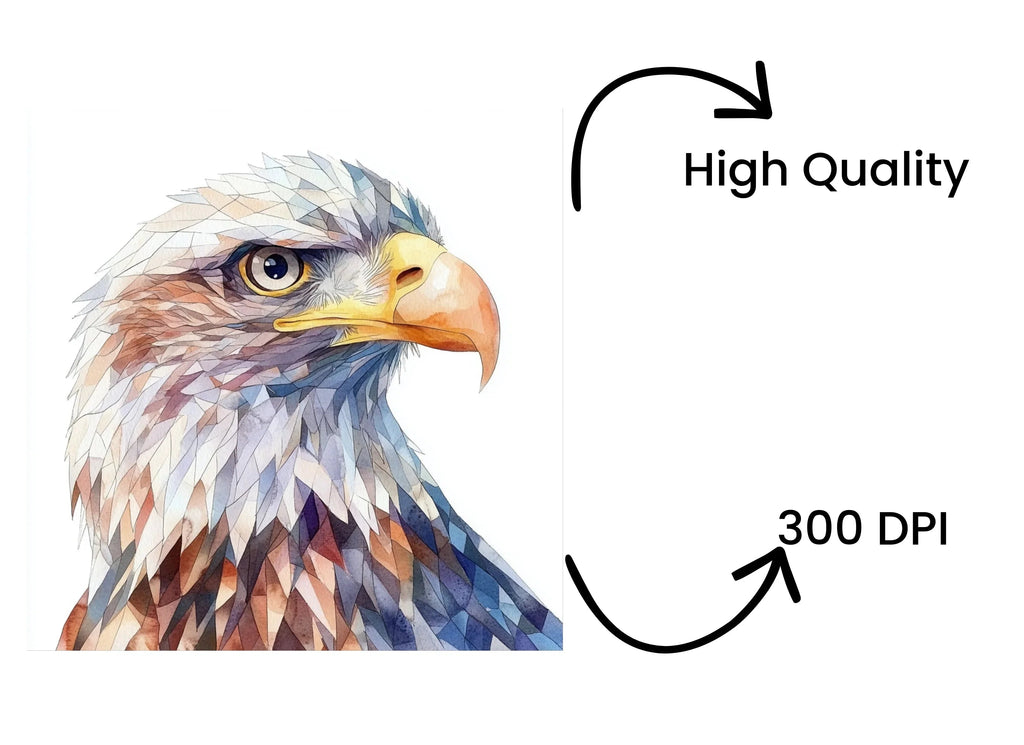 Majestic Eagle Head Clipart Bundle