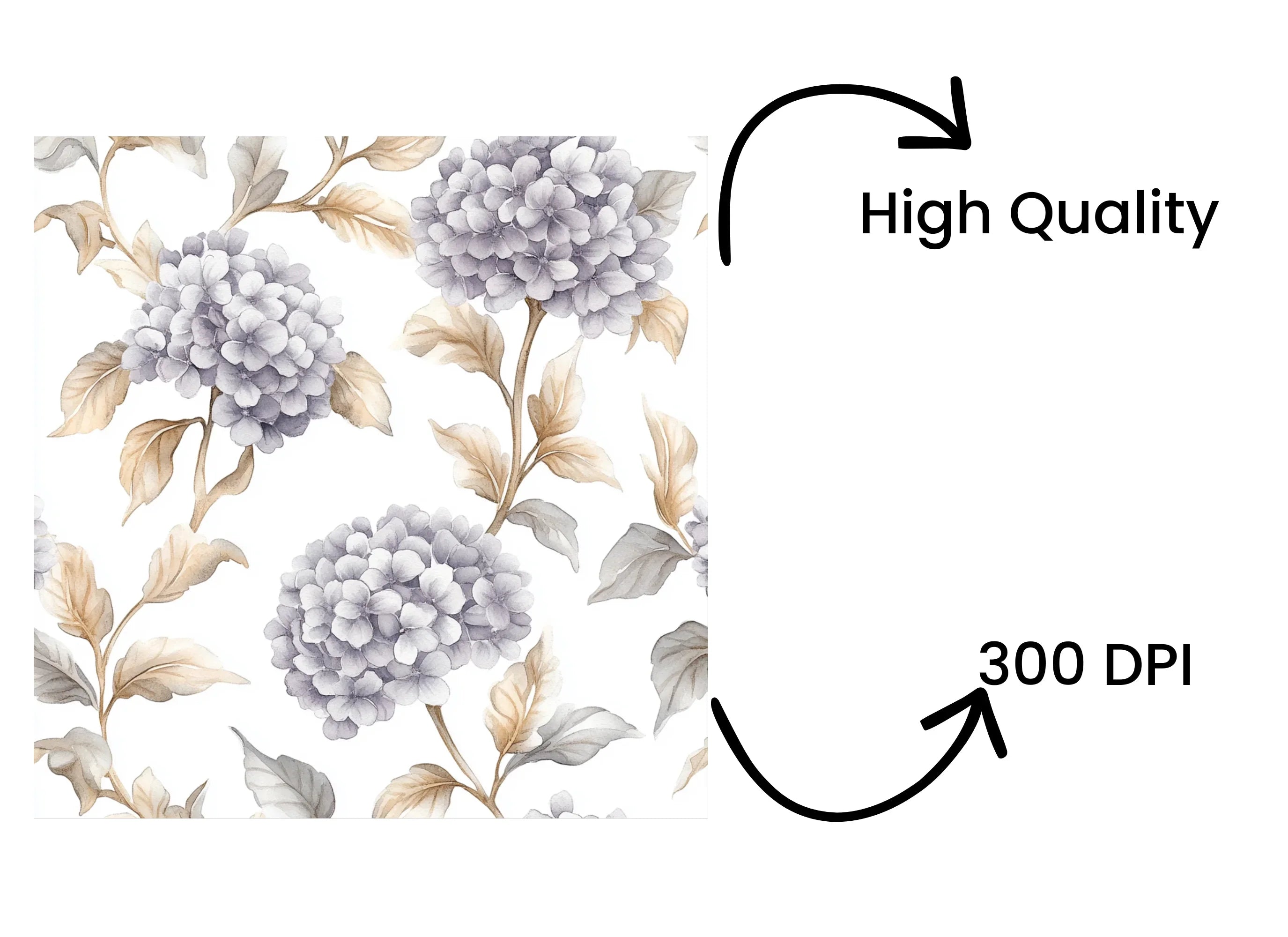 Soft Grey and White Floral Clipart Bundle