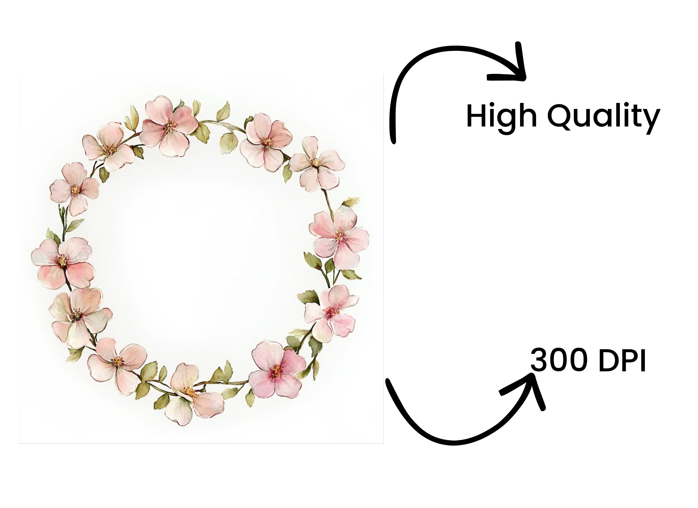 Cherry Blossom Wreaths Clipart Bundle