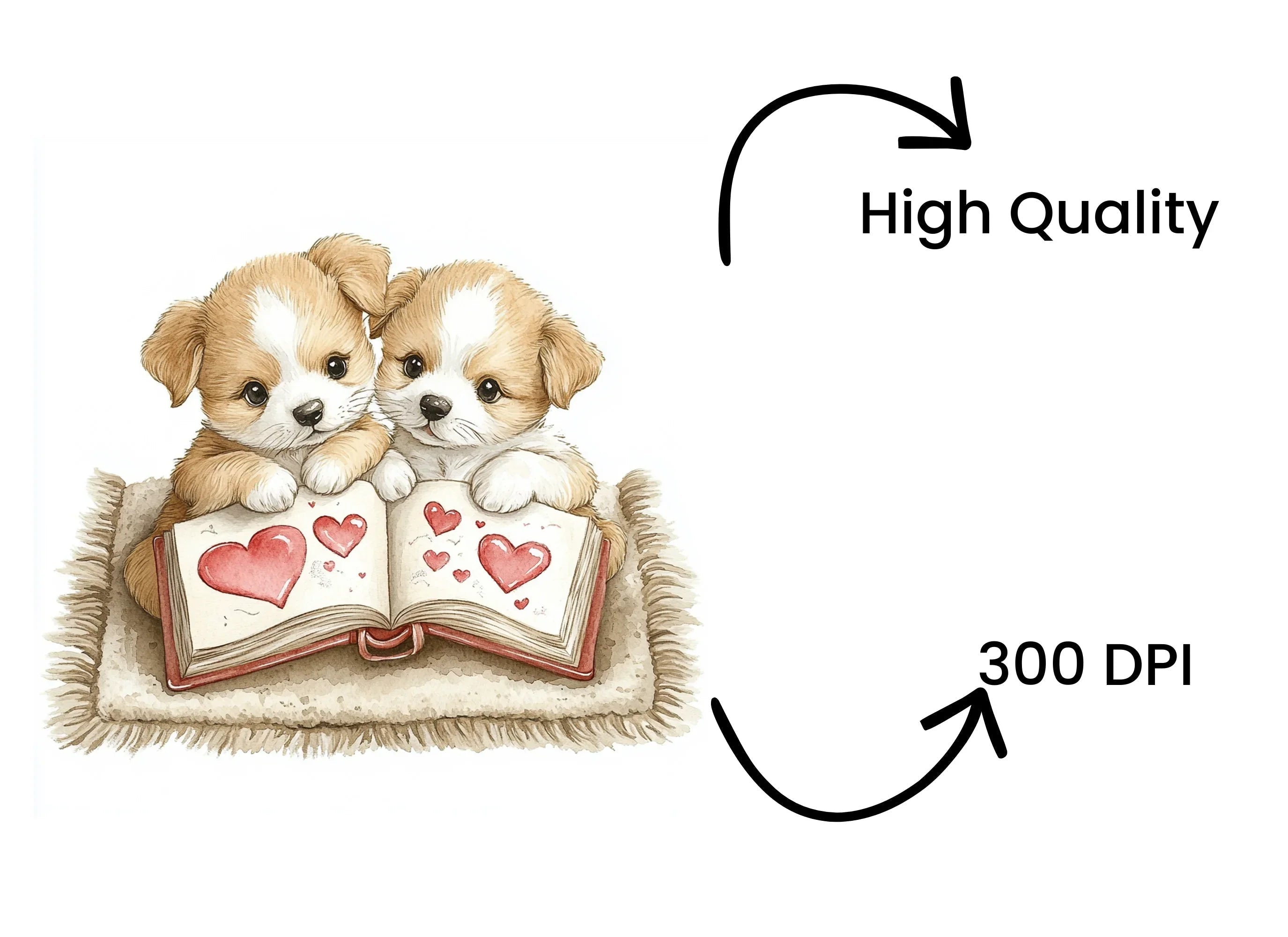 Adorable Puppy Love Clipart Bundle