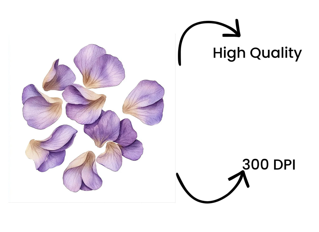Purple Petals Clipart Bundle