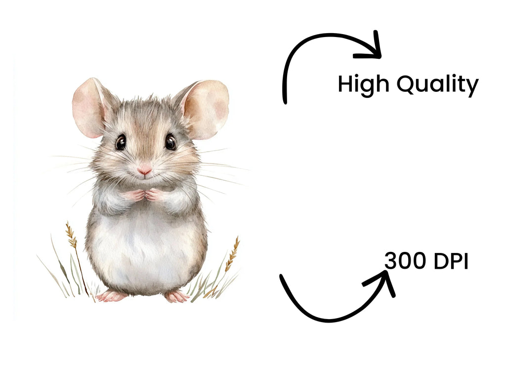 Adorable Field Mouse Clipart Bundle