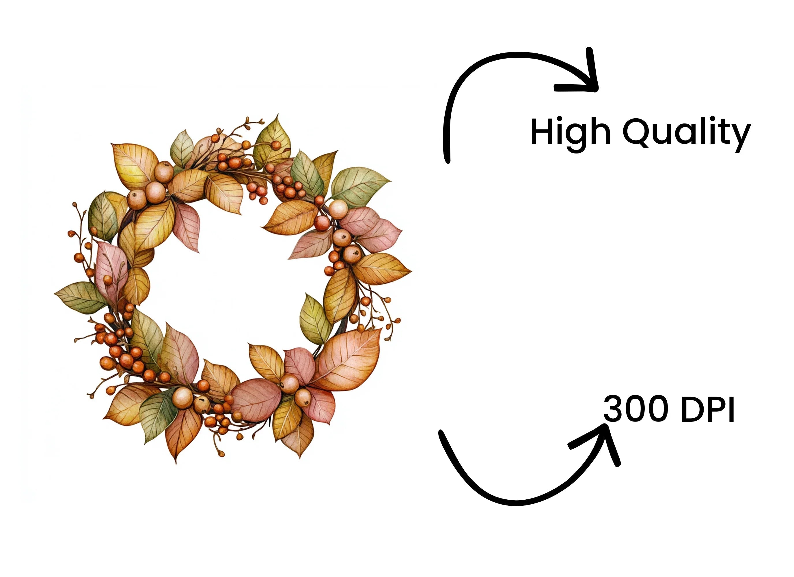 Fall Wreaths Clipart Bundle