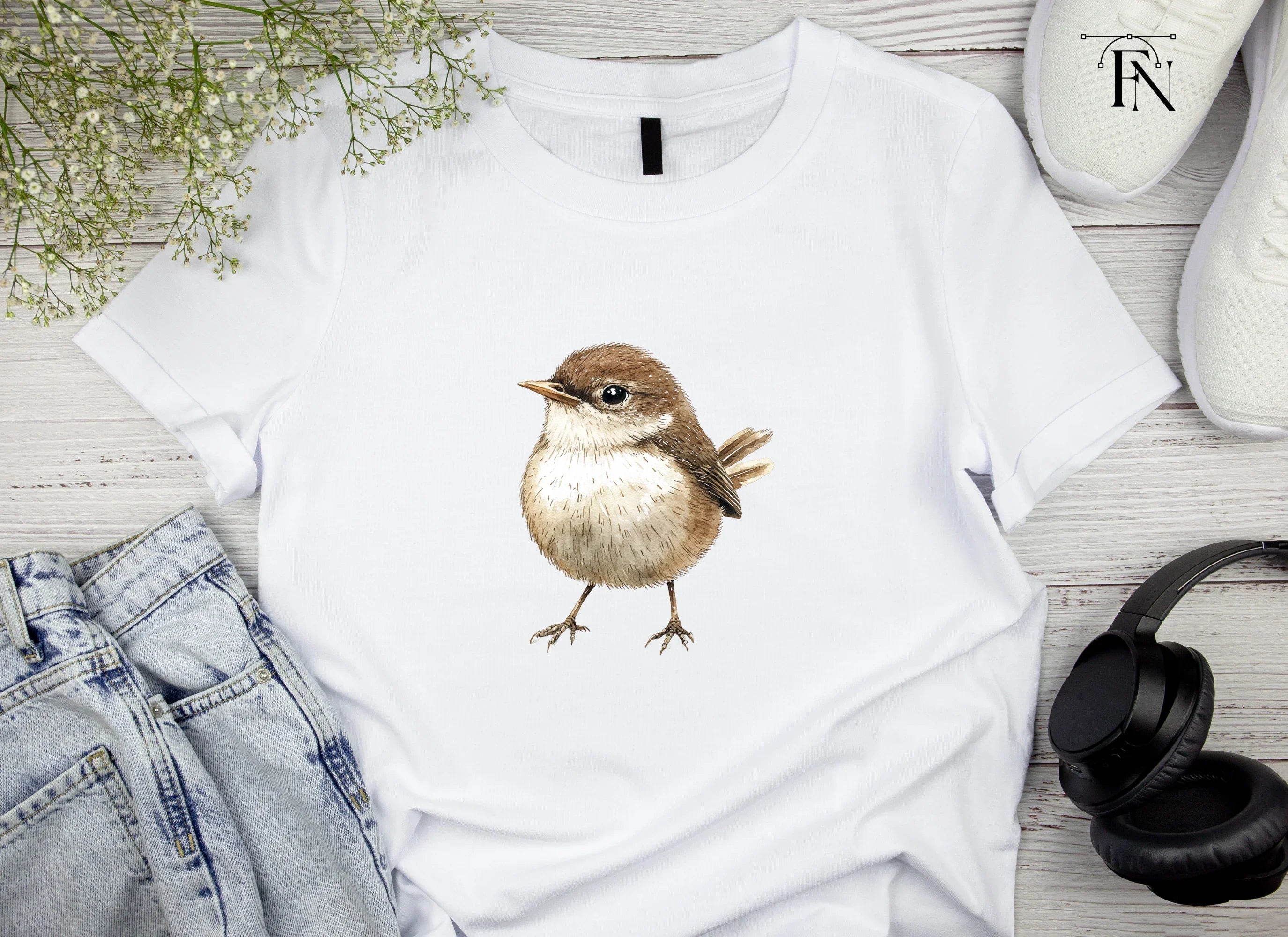 Cute Little Brown Birds Clipart Bundle