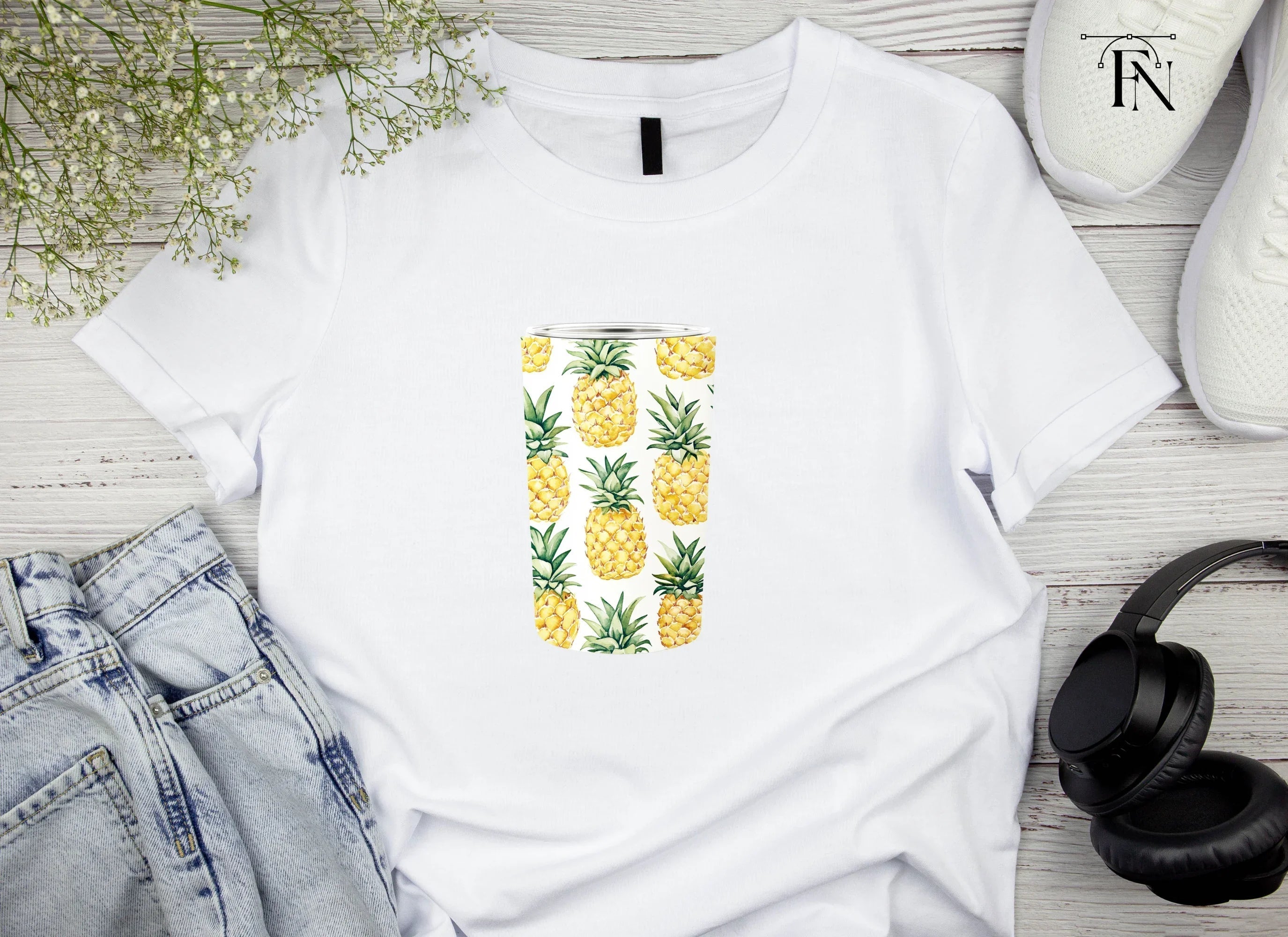 Pineapple Tumbler Clipart Bundle