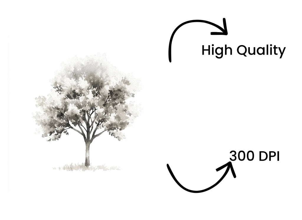 Monochrome Tree Clipart Bundle
