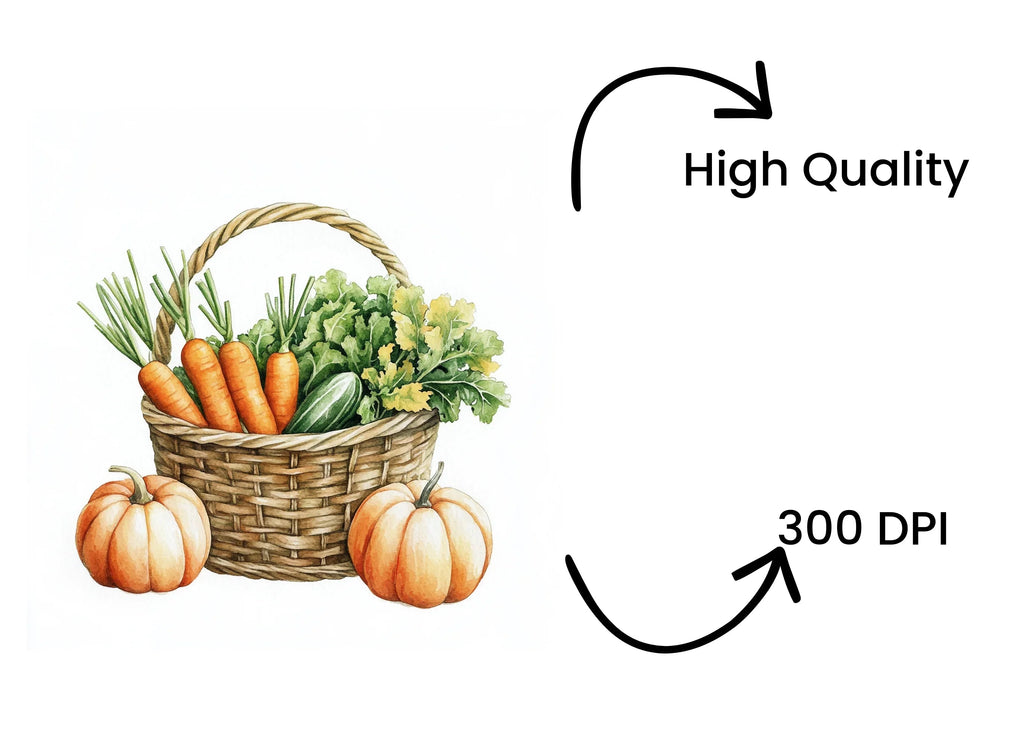 Harvest Baskets Clipart Bundle