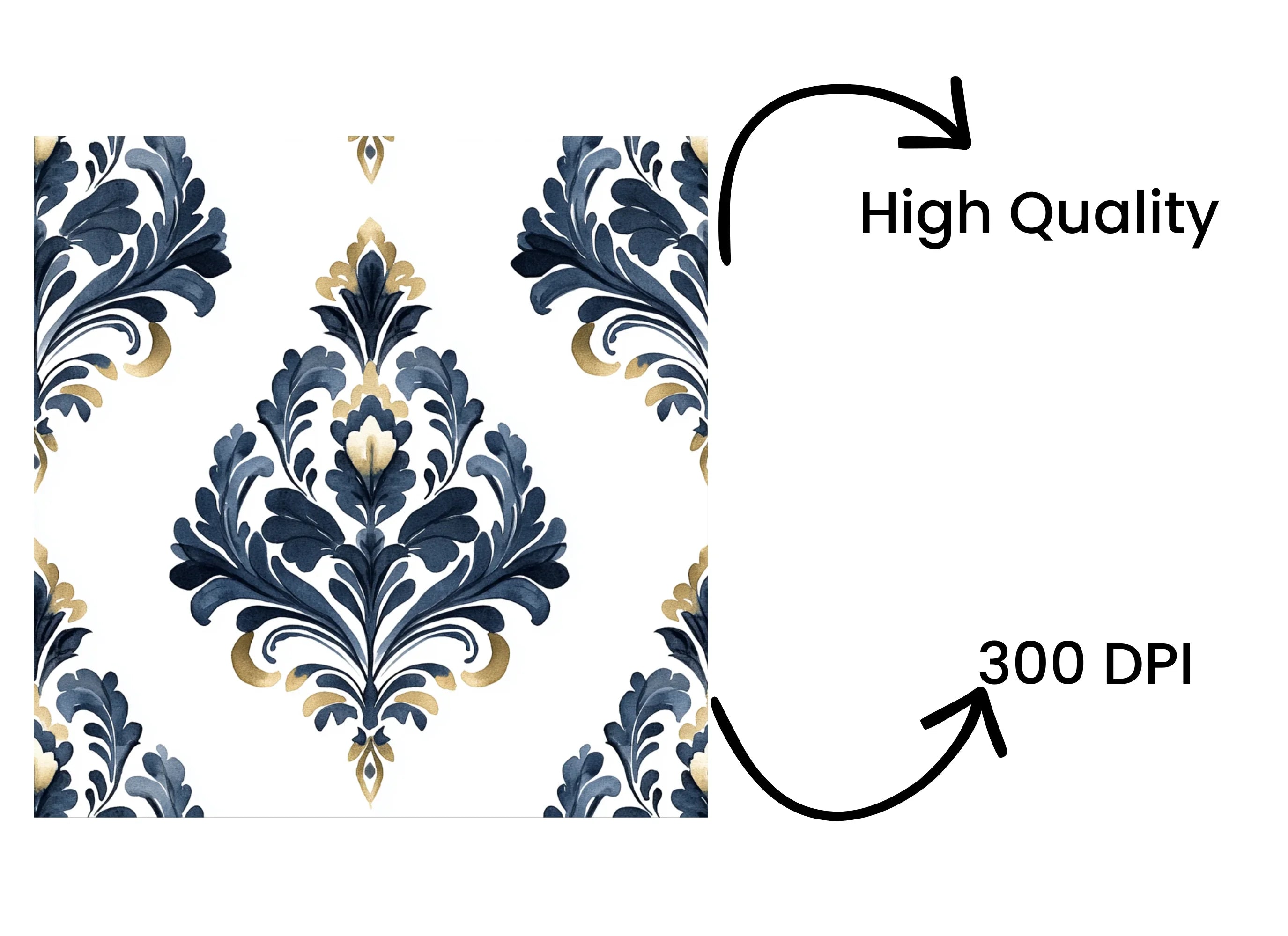 Vintage Damask Pattern Clipart Bundle