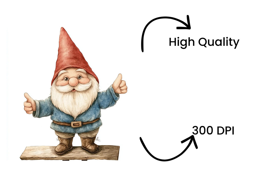 Happy Gnome Thumbs Up Clipart Bundle