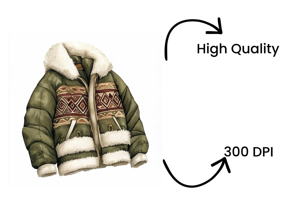 Cozy Winter Jacket Clipart Bundle