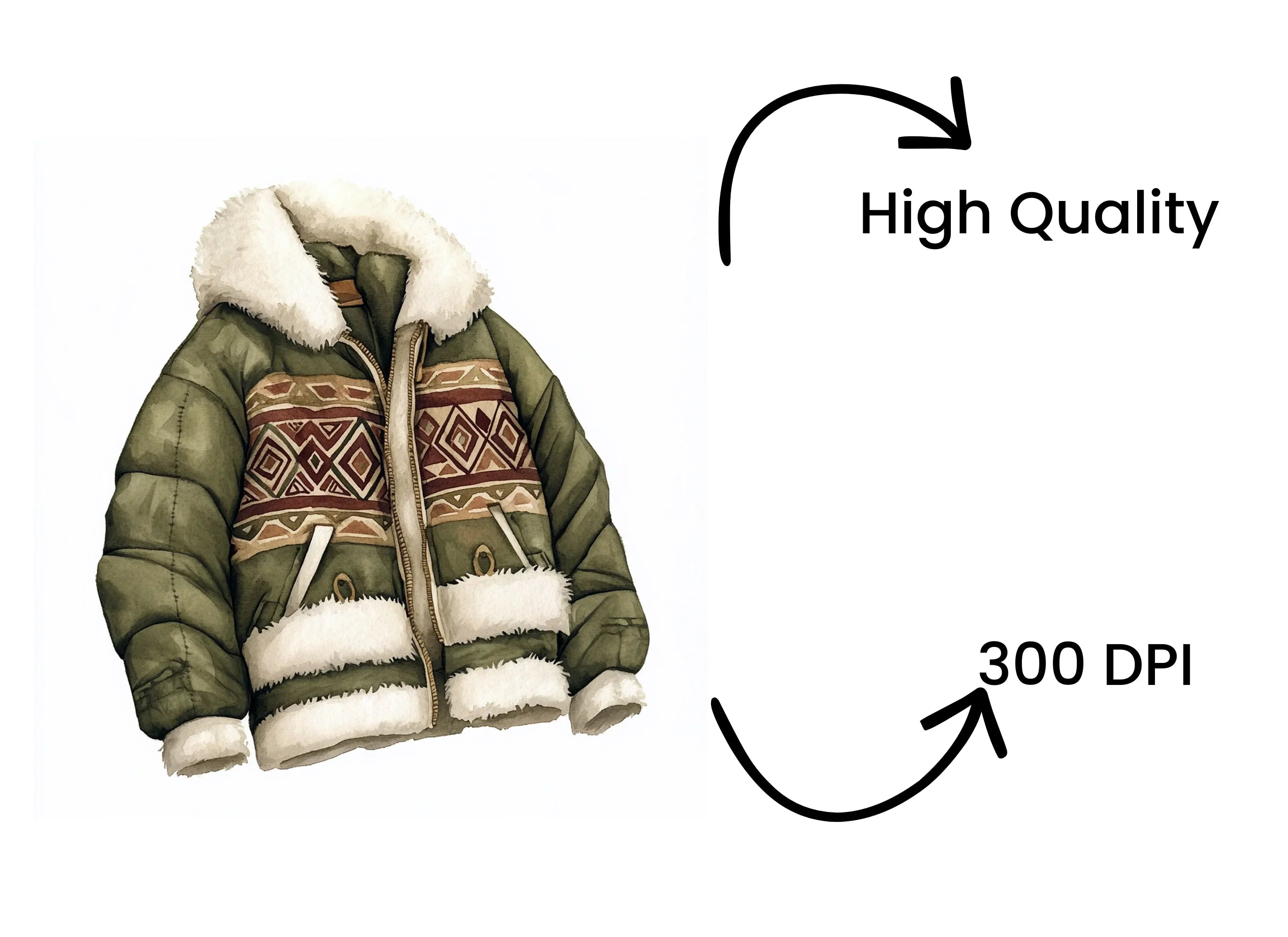 Cozy Winter Jacket Clipart Bundle