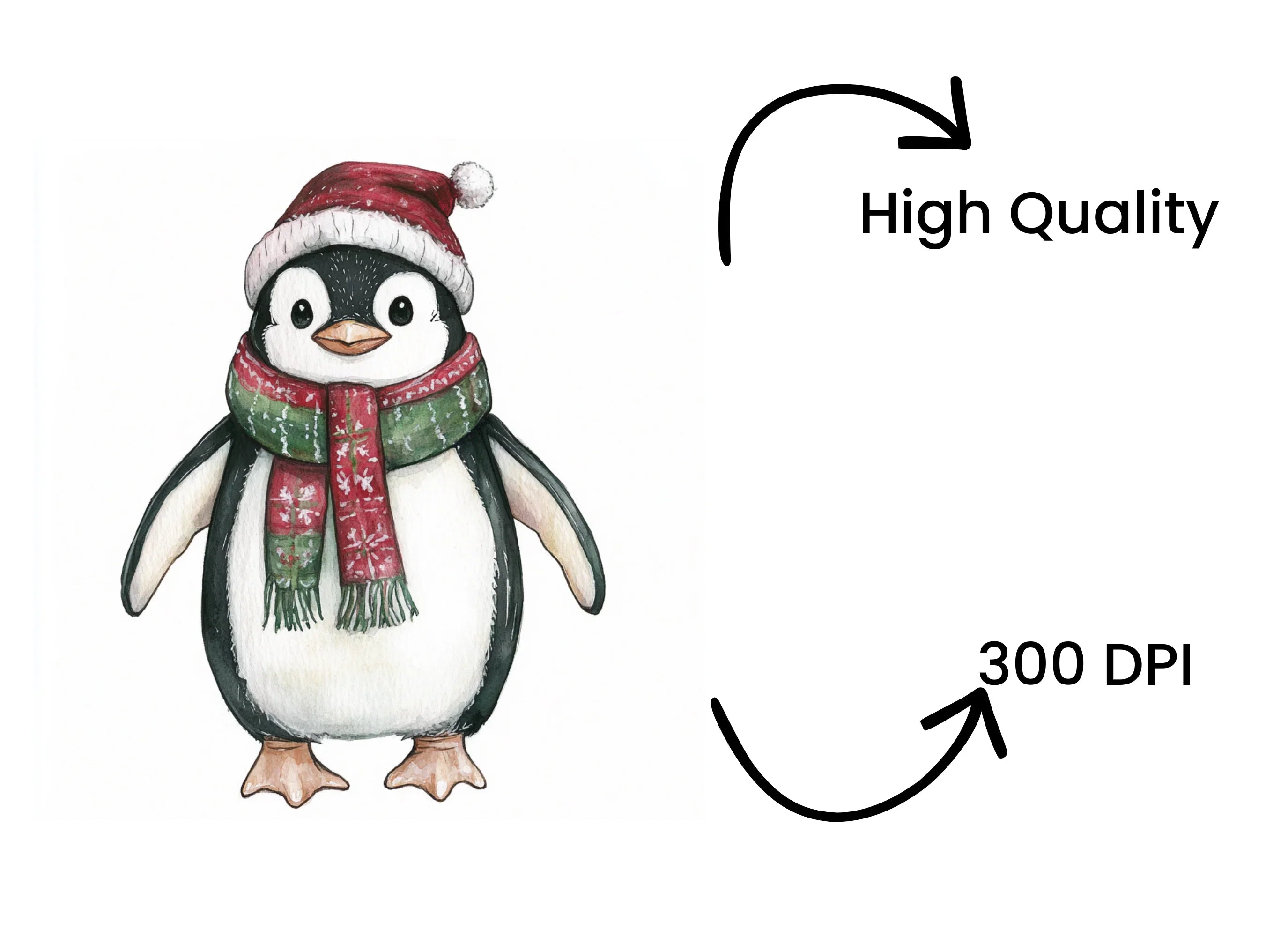Christmas Penguin Clipart Bundle