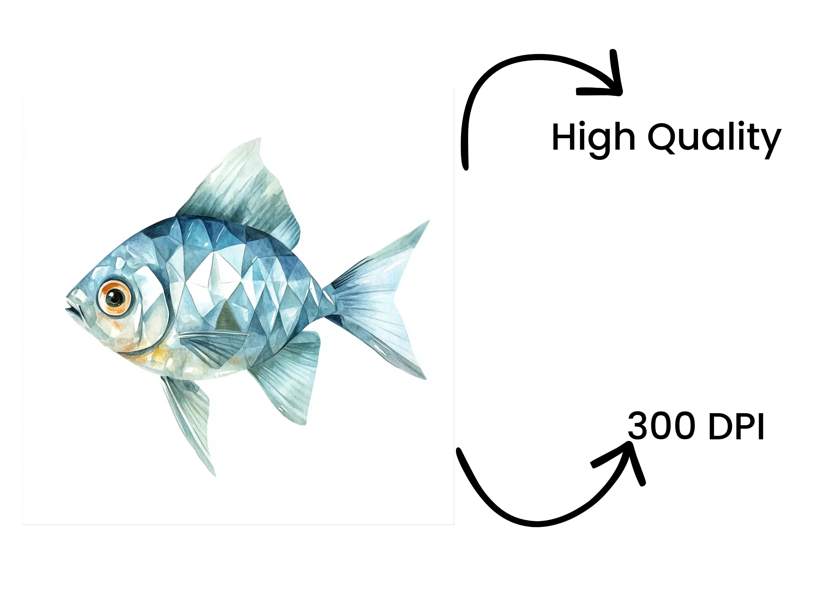 Geometric Fish Clipart Bundle