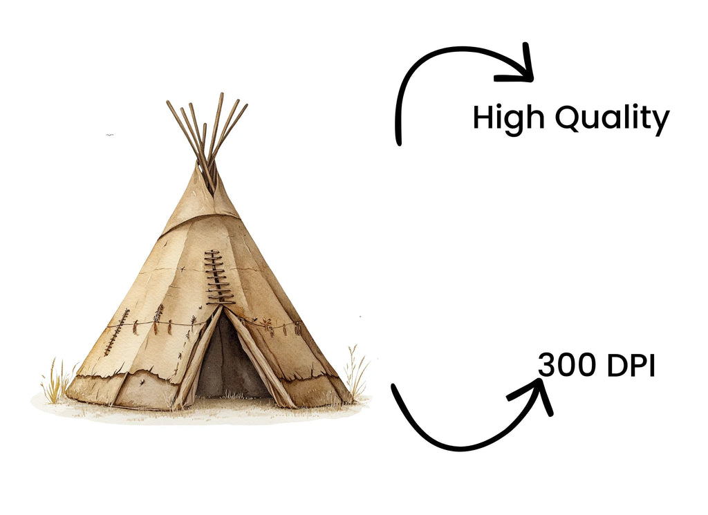 Rustic Teepee Clipart Bundle