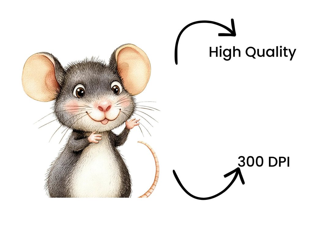 Cute Mouse Clipart Bundle