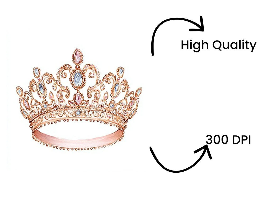Elegant Princess Crown Clipart Bundle