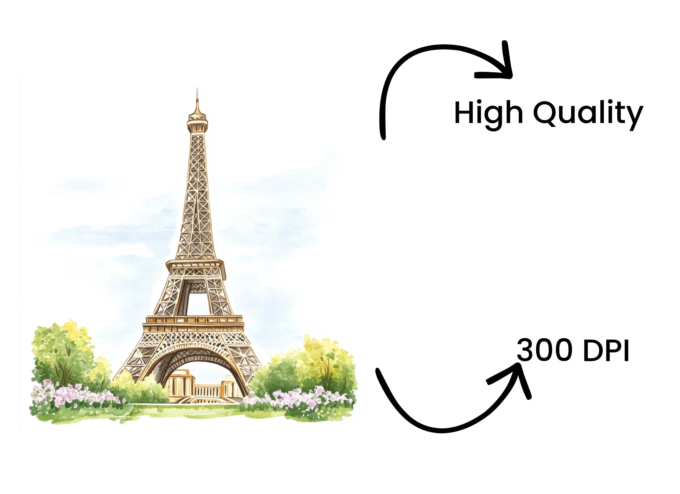 Eiffel Tower Clipart Bundle
