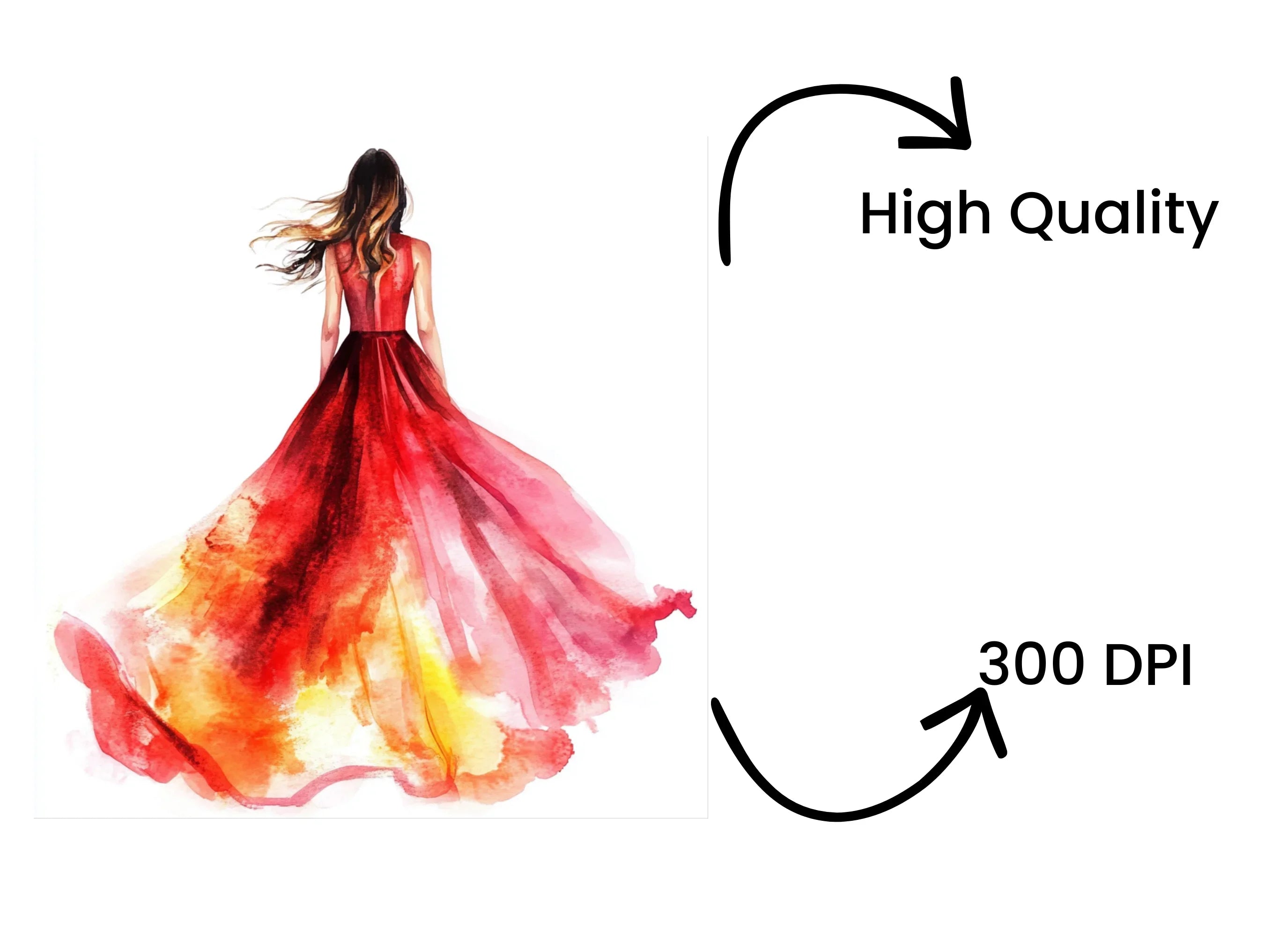 Fashionable Dress Clipart Bundle