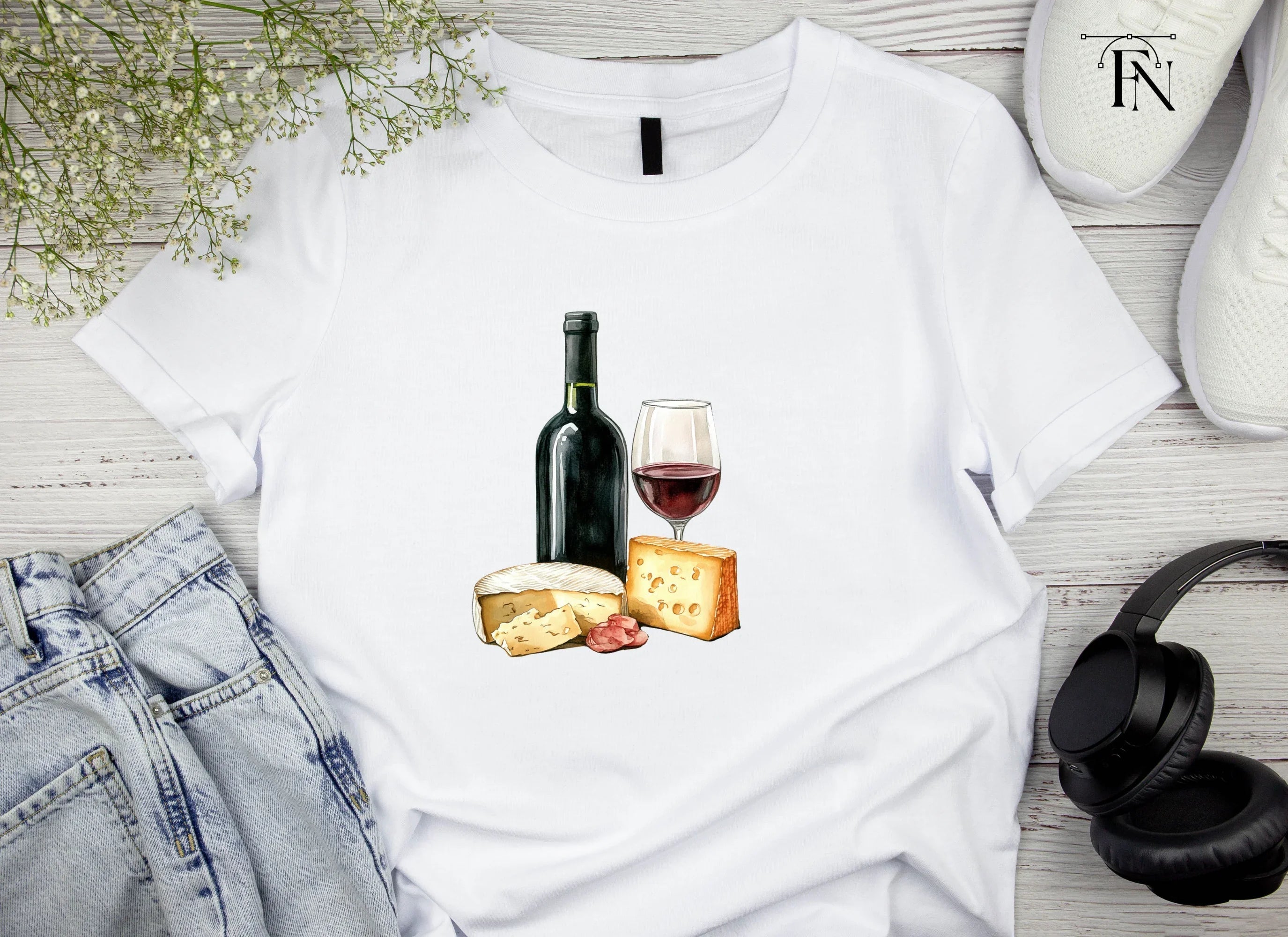 Wine and Cheese Pairing Clipart Bundle