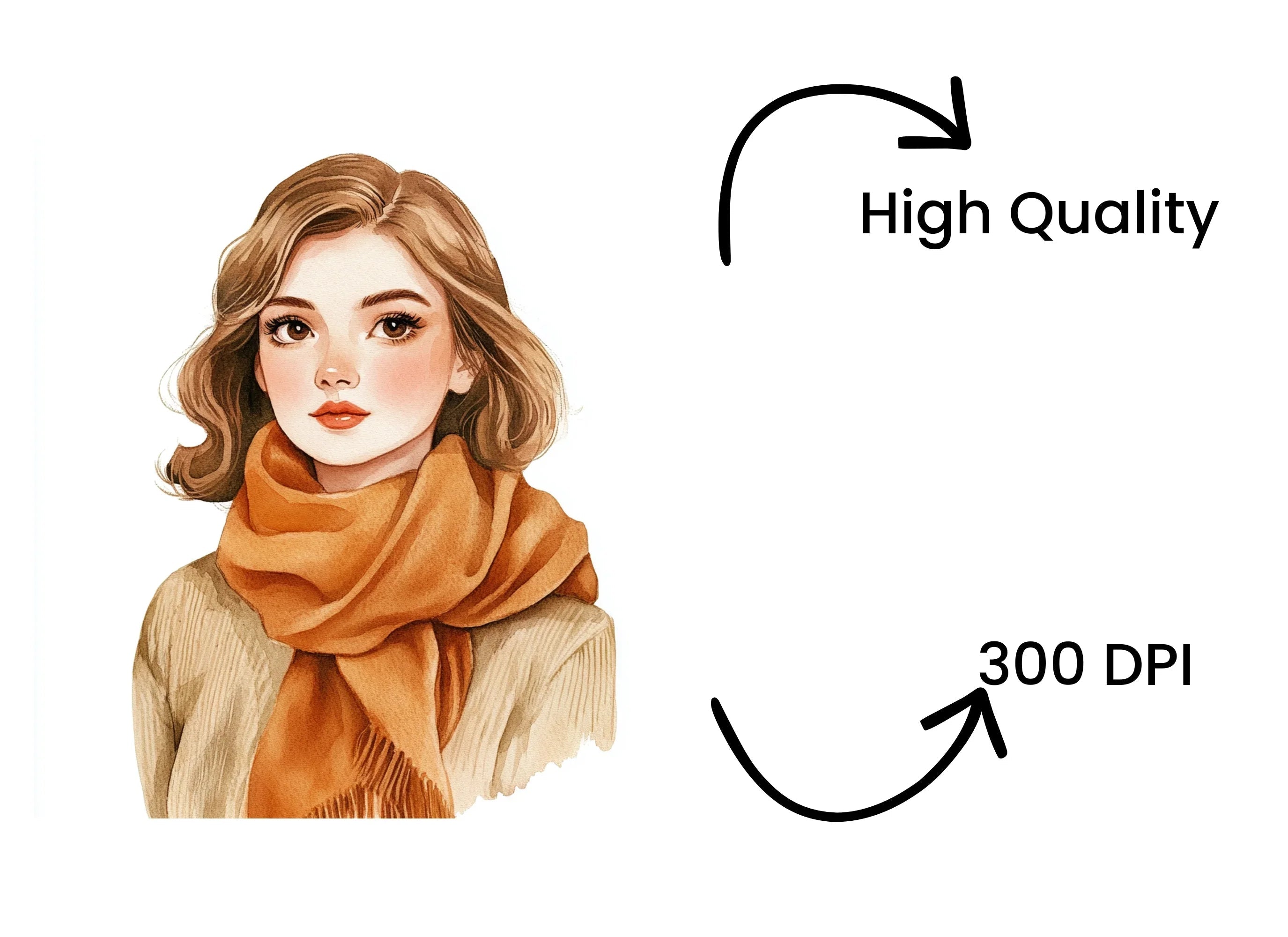 Autumn Fashion Girls Clipart Bundle