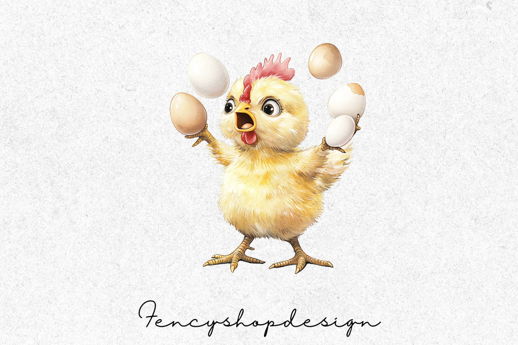 Adorable Baby Chicks and Easter Eggs Clipart Bundle