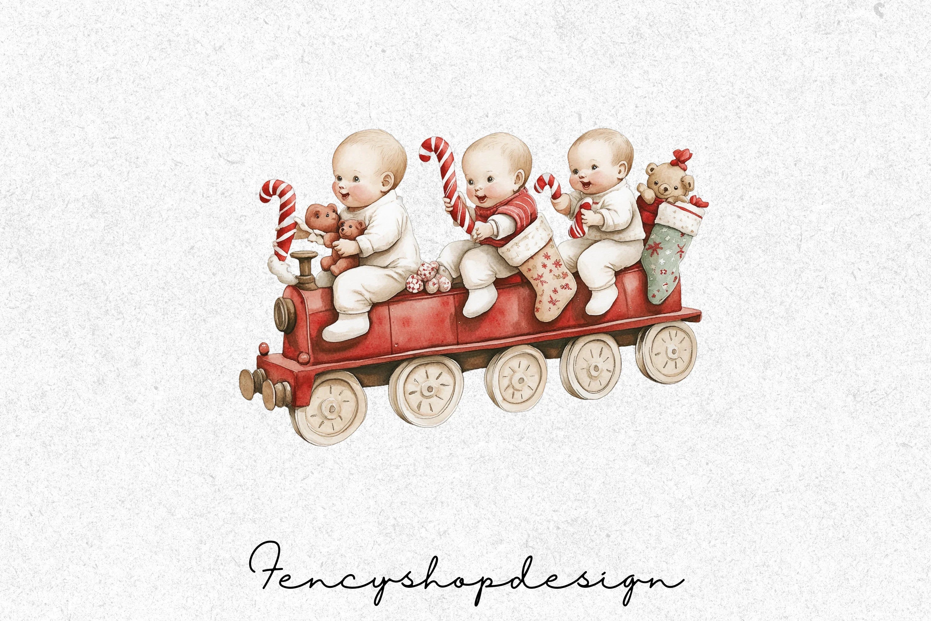 Christmas Babies Clipart Bundle