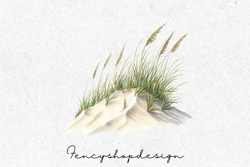 Sand Dunes Grass Clipart Bundle