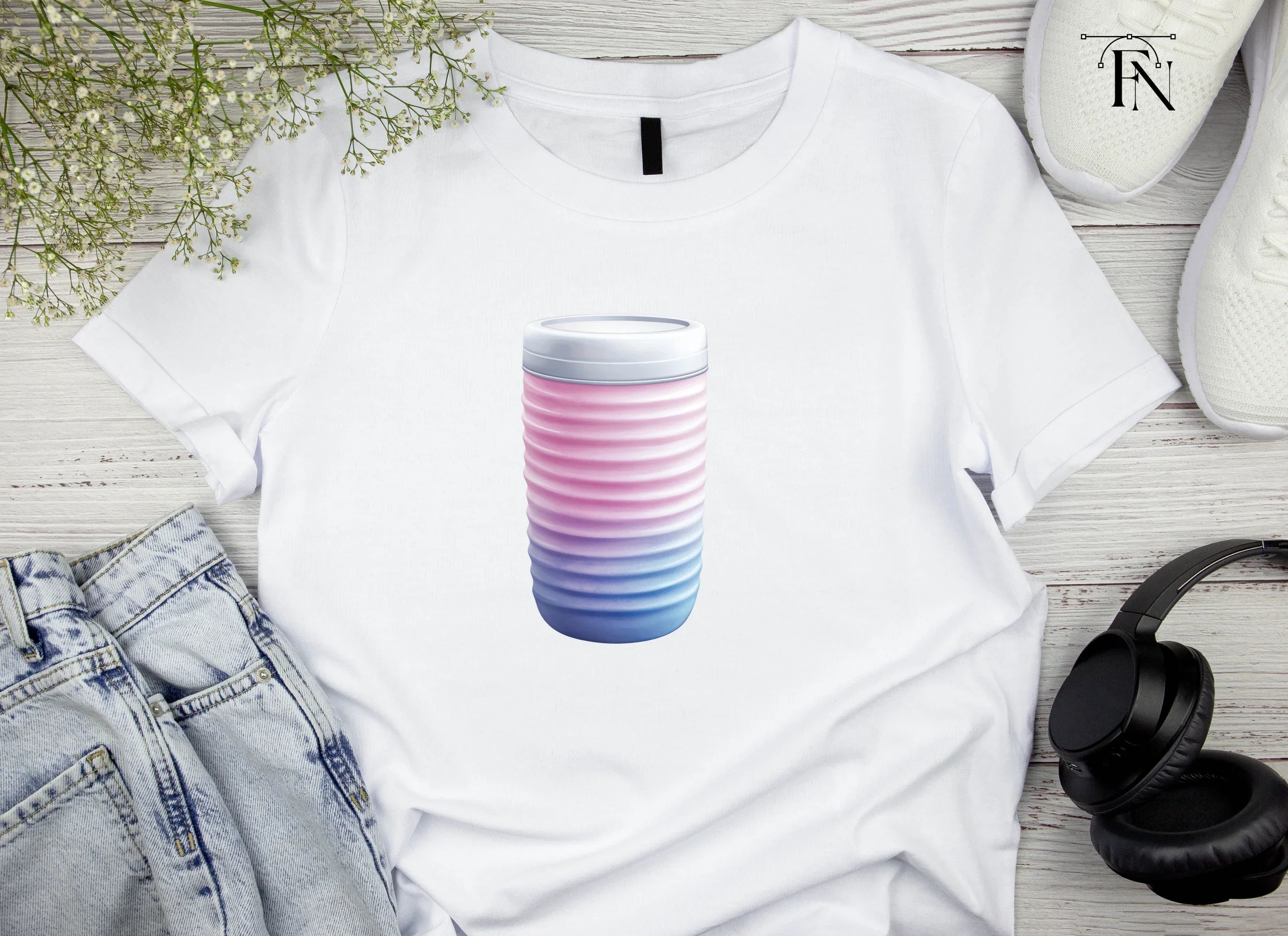 Gradient Insulated Tumbler Clipart Bundle