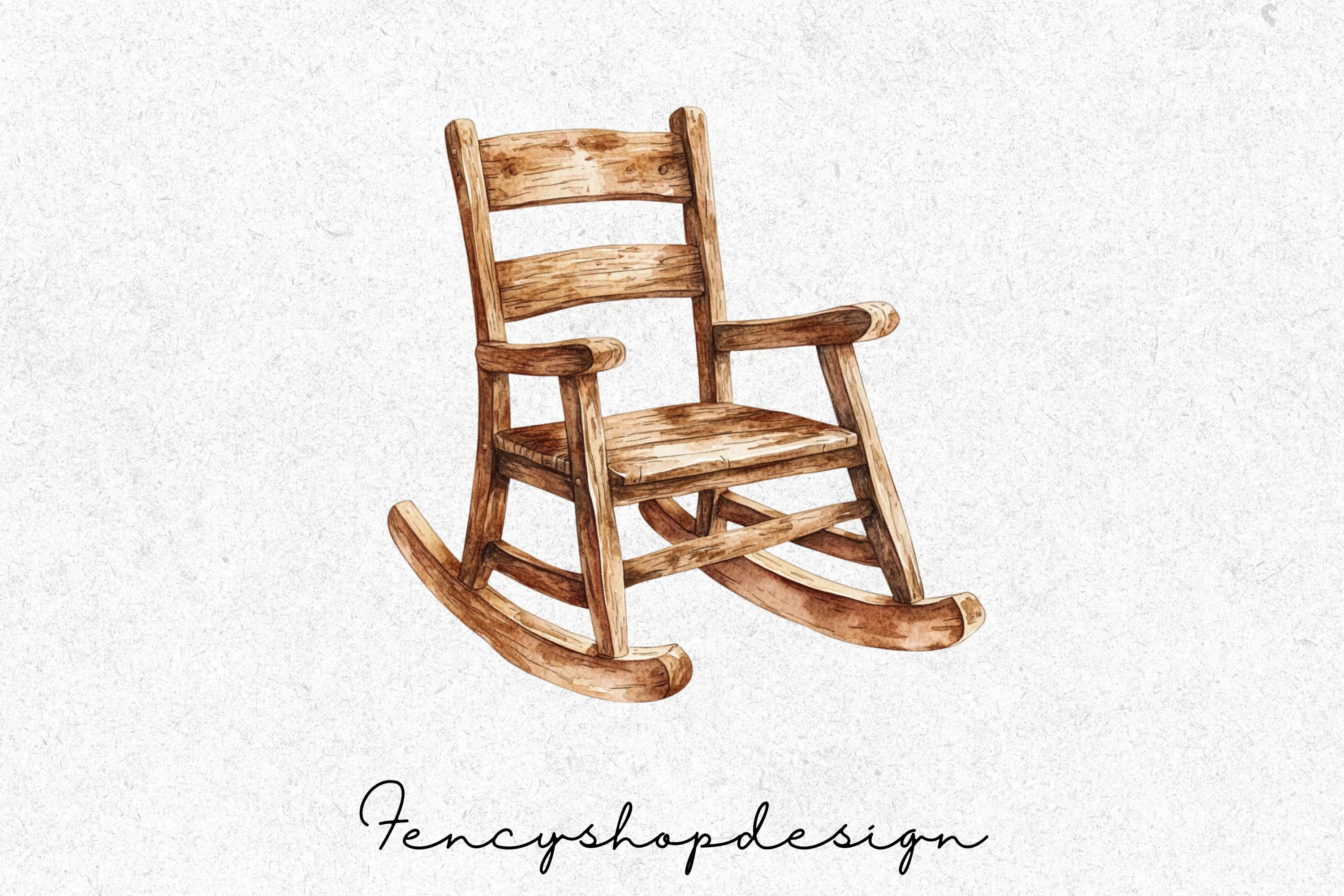 Rustic Rocking Chair Clipart Bundle
