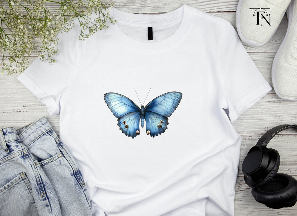 Blue Butterfly Clipart Bundle