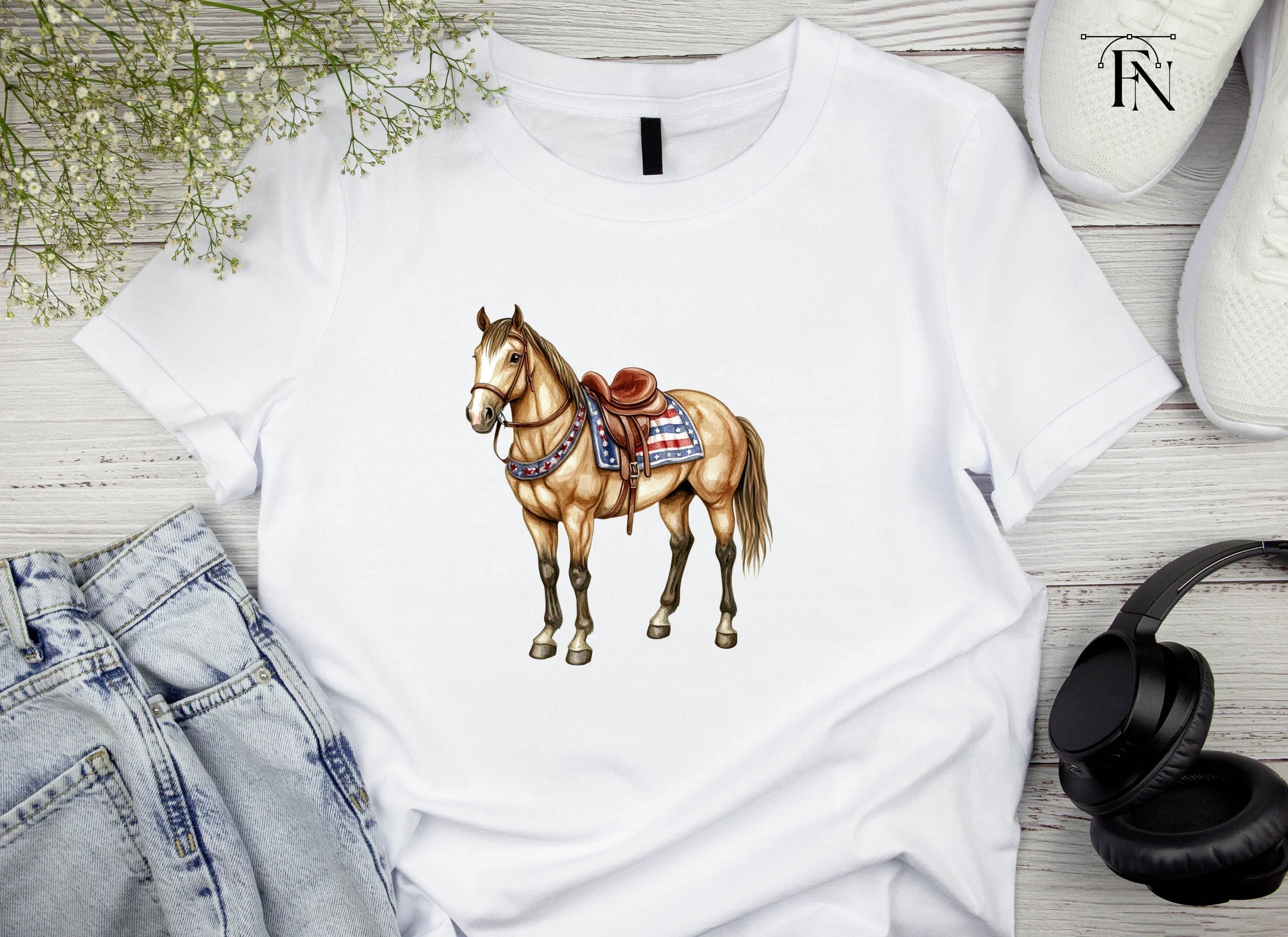 Patriotic Horse Clipart Bundle