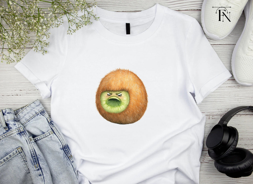 Angry Kiwi Fruit Cartoon Clipart Bundle