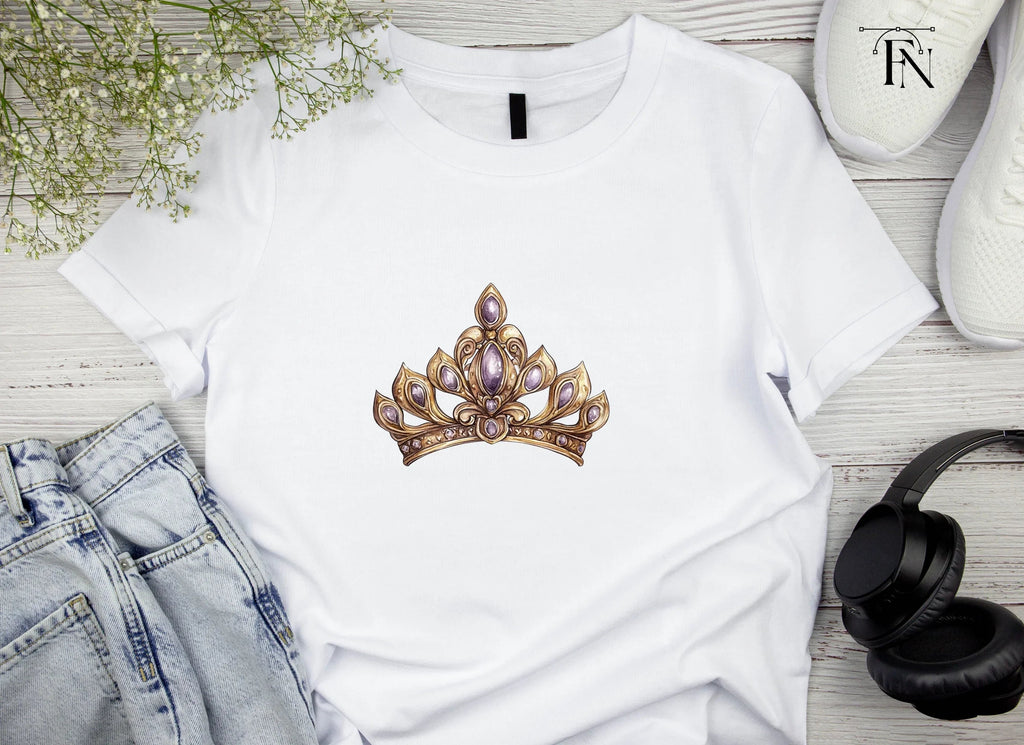 Regal Gold and Purple Tiara Clipart Bundle