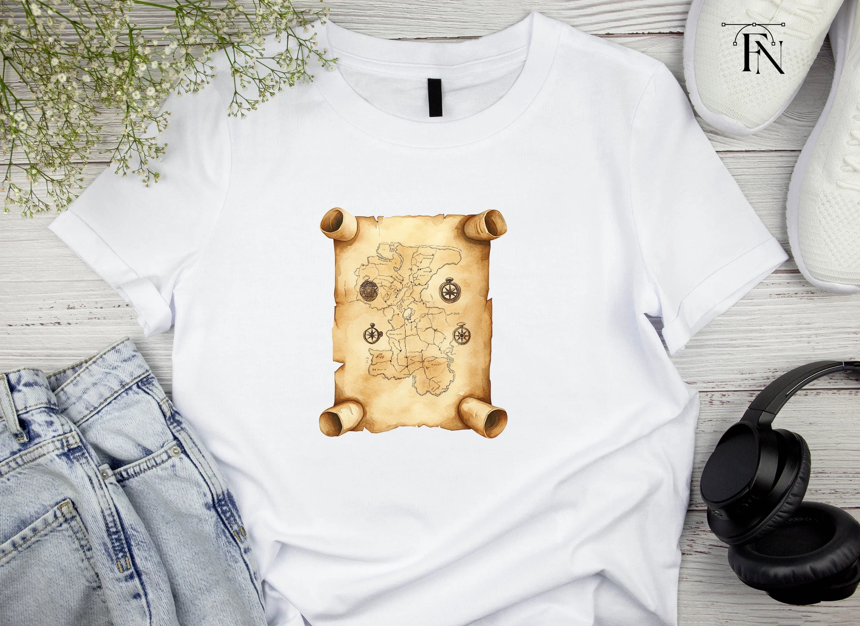 Vintage Treasure Map Clipart Bundle