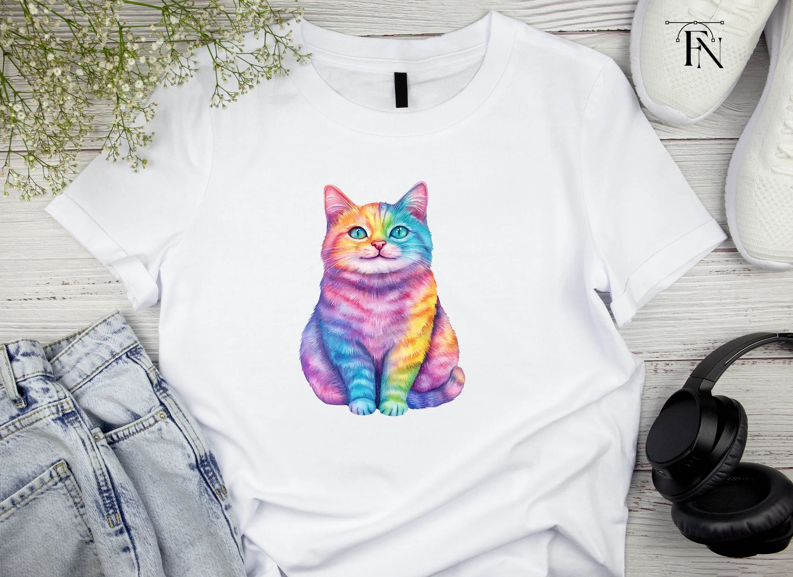 Rainbow Kittens Clipart Bundle