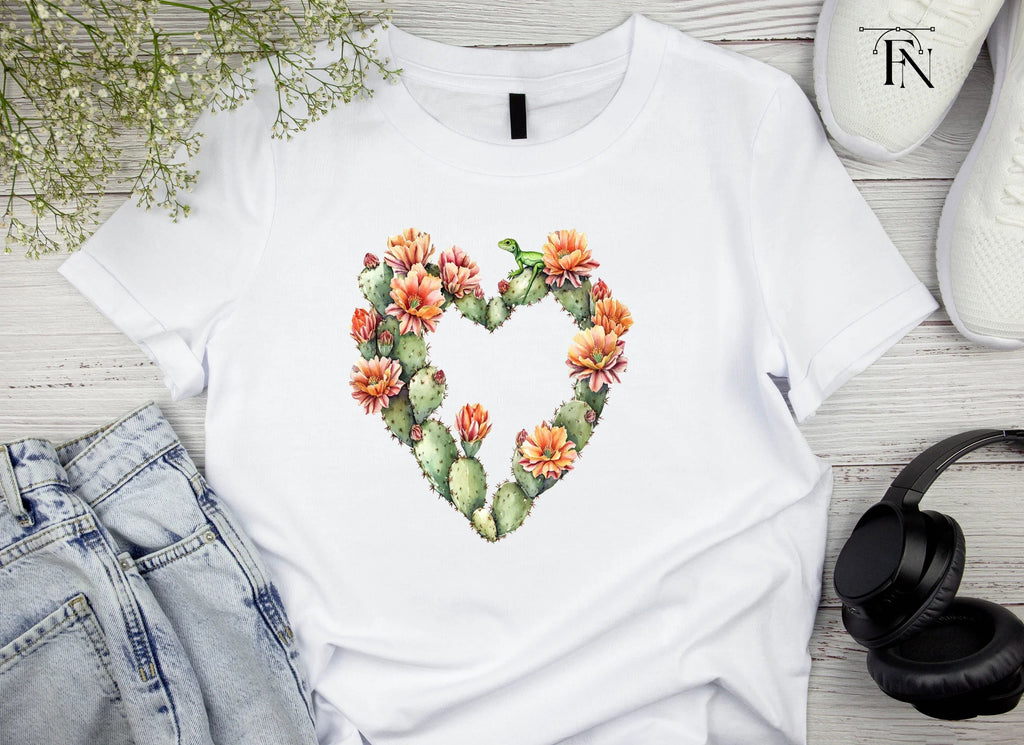 Cactus Heart with Lizard Clipart Bundle