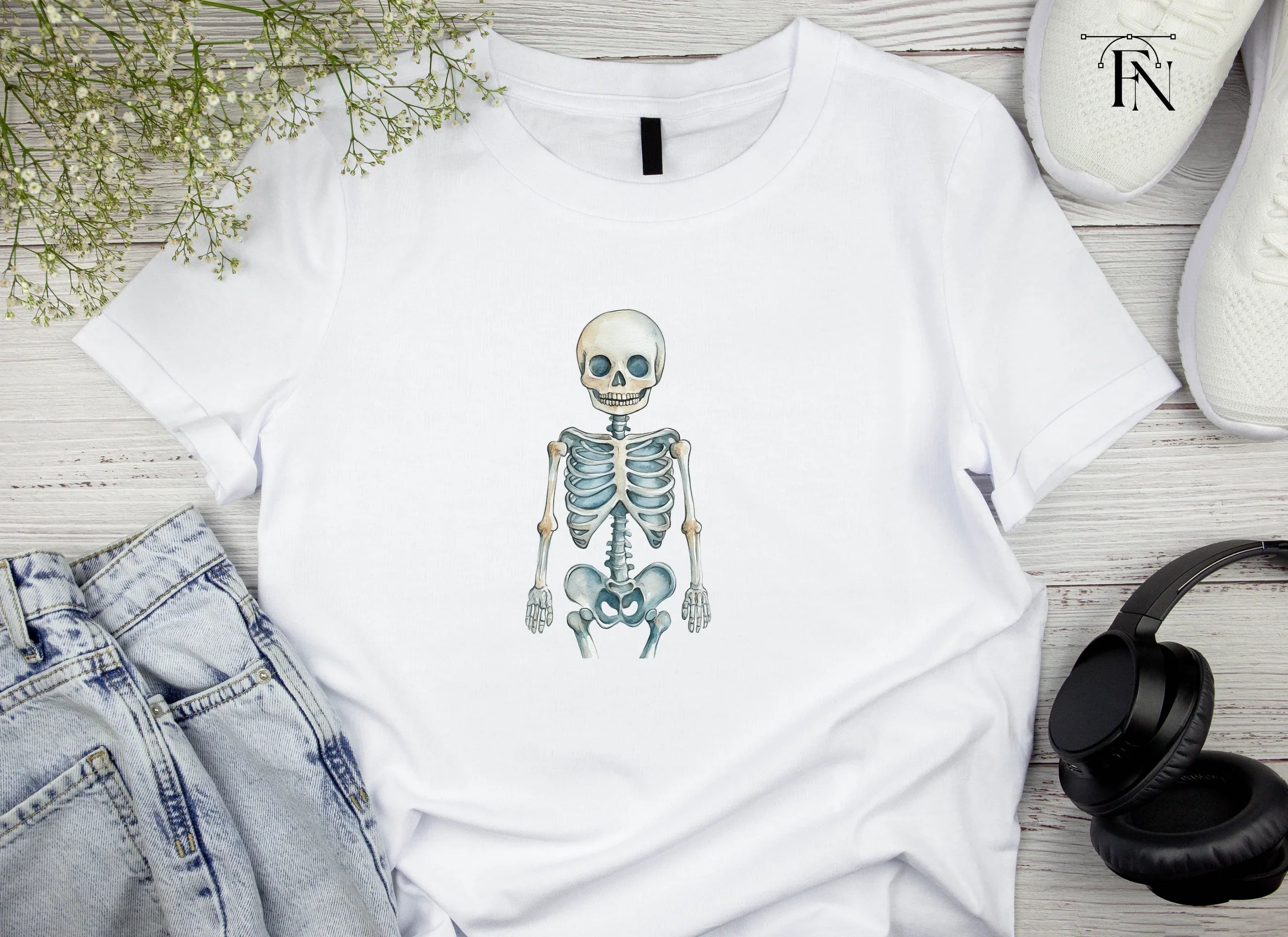 Anatomical Skeleton Graphics Clipart Bundle