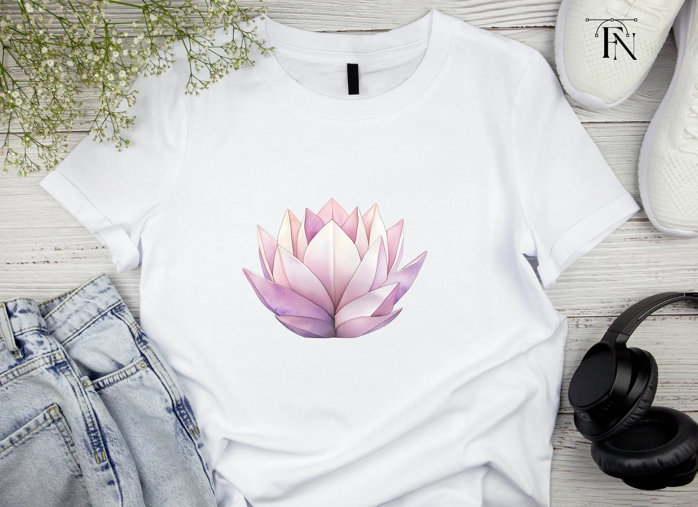 Lotus Flower Clipart Bundle