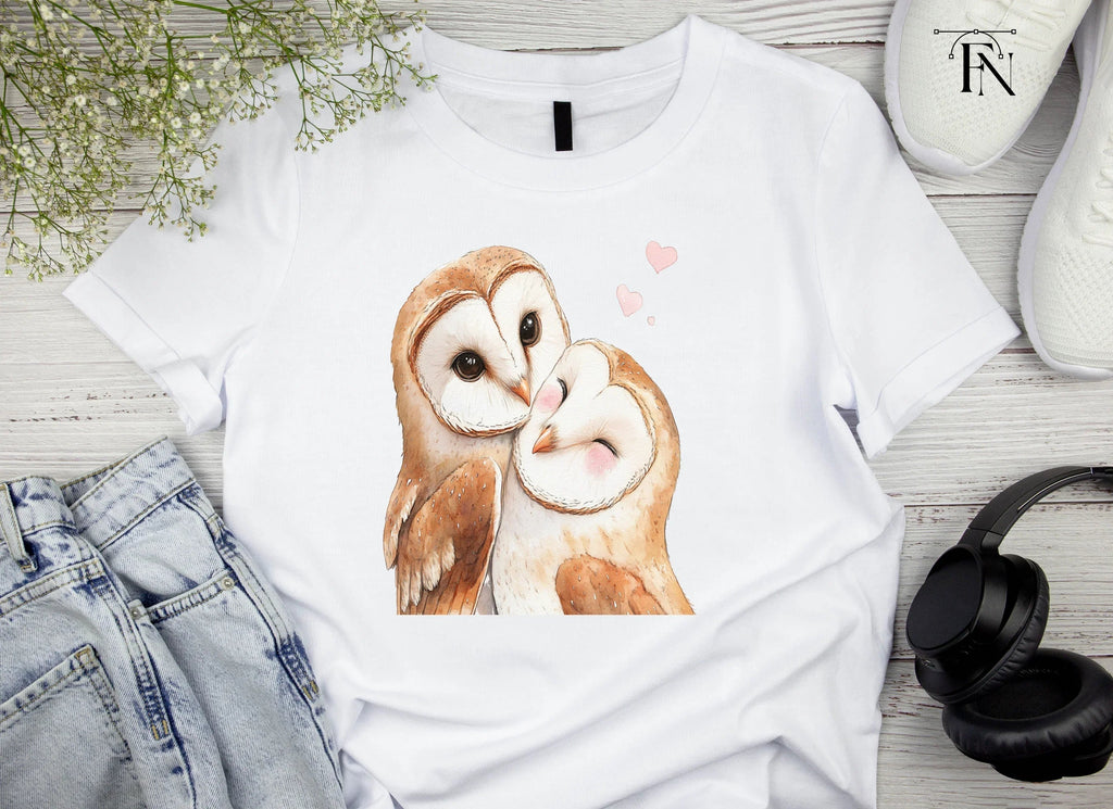 Cute Barn Owl Couple Clipart Bundle