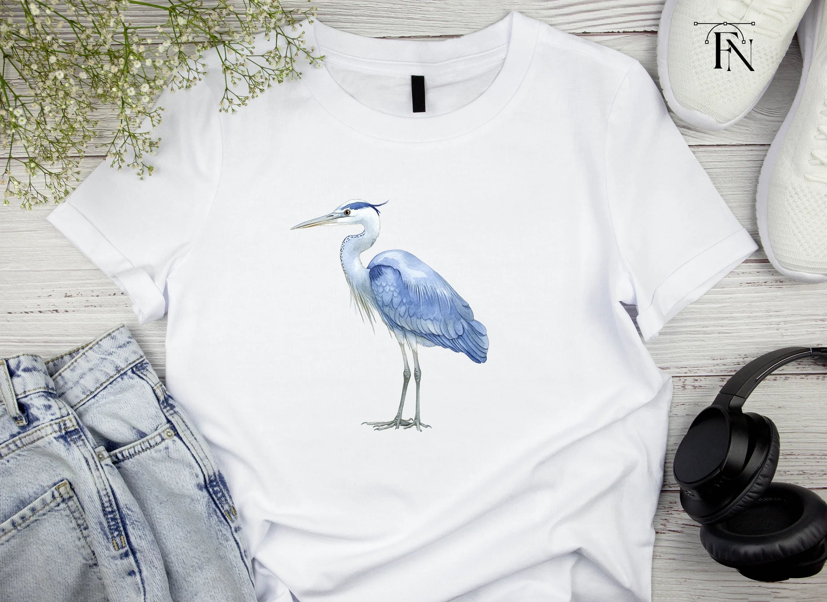 Elegant Heron Bird Clipart Bundle