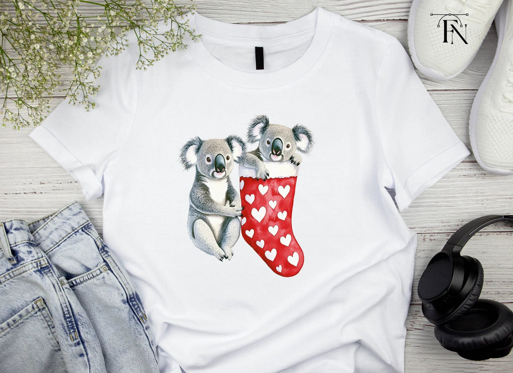 Cute Koalas in Valentine Stockings Clipart Bundle