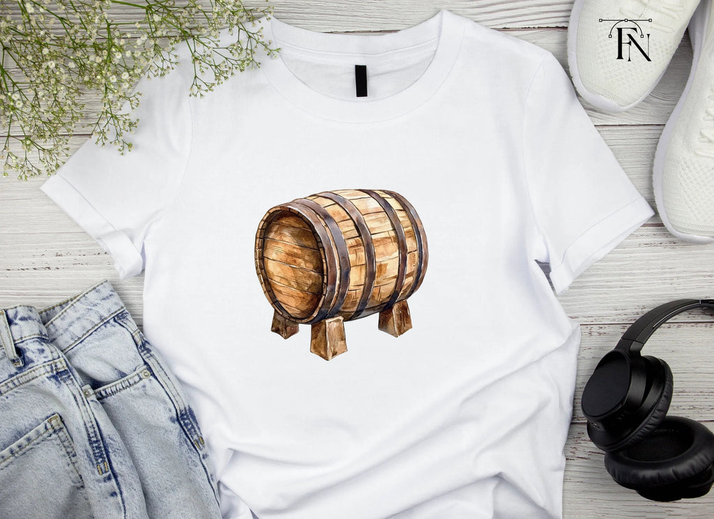 Rustic Wooden Barrels Clipart Bundle