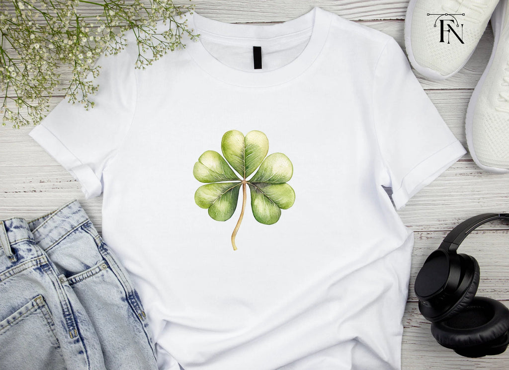 Hand Painted Clover Leaf Illustrations Clipart Bundle