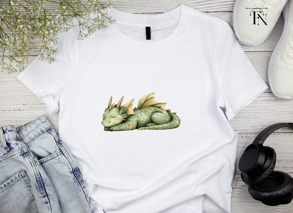 Cute Sleeping Baby Dragon Clipart Bundle